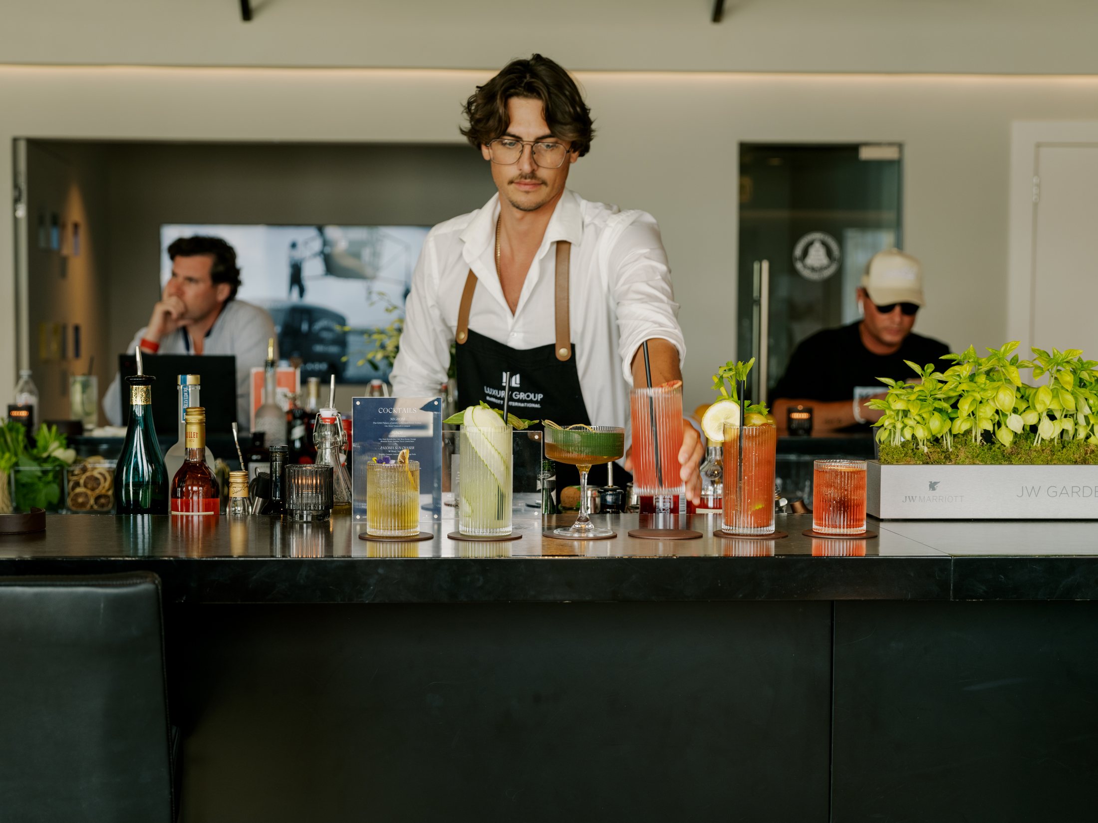 The Drink by Destination bar in service at the BLADE lounge