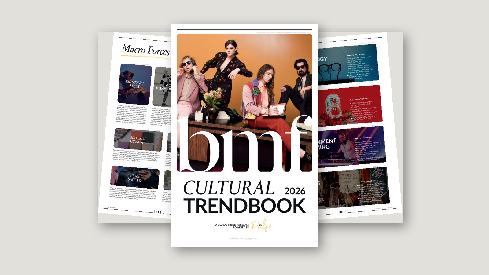 BMF Cultural Trendbook 2026 cover and selected editorial pages
