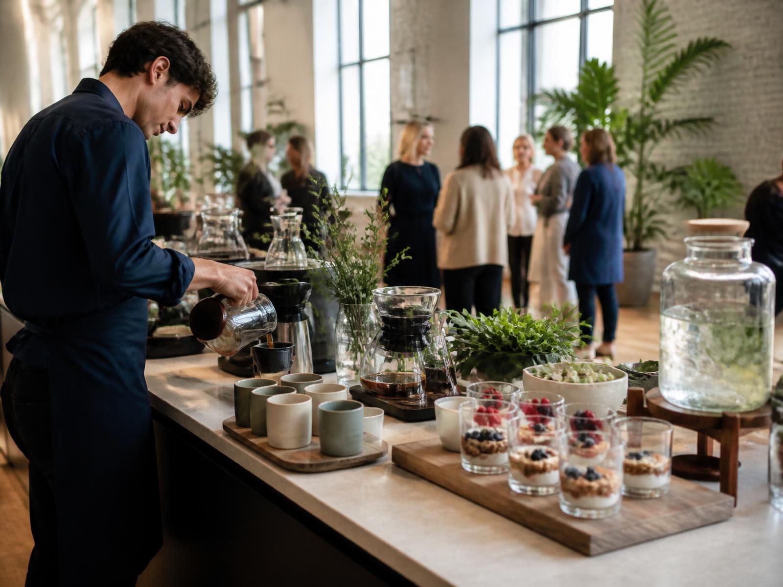 Concept imagery: an unbranded café and coffee service moment