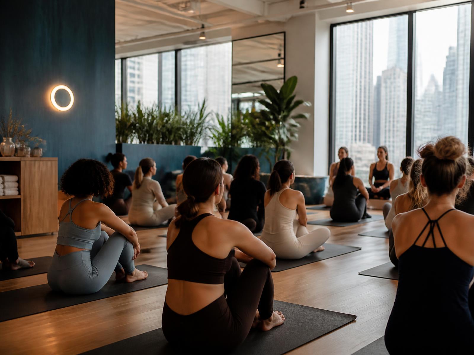 Concept imagery: an unbranded Pilates and wellness studio moment