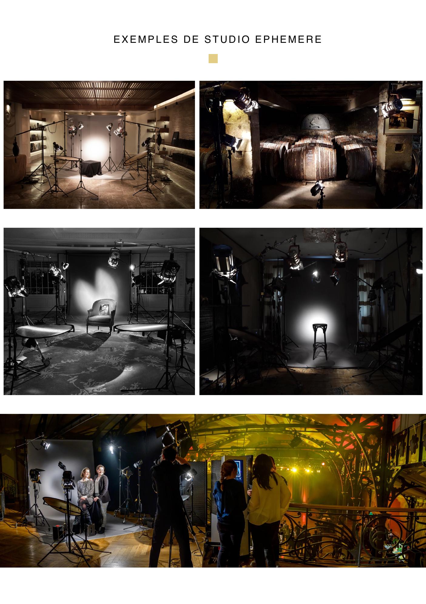Supplied Studio Harcourt portrait and pop-up studio reference sheet