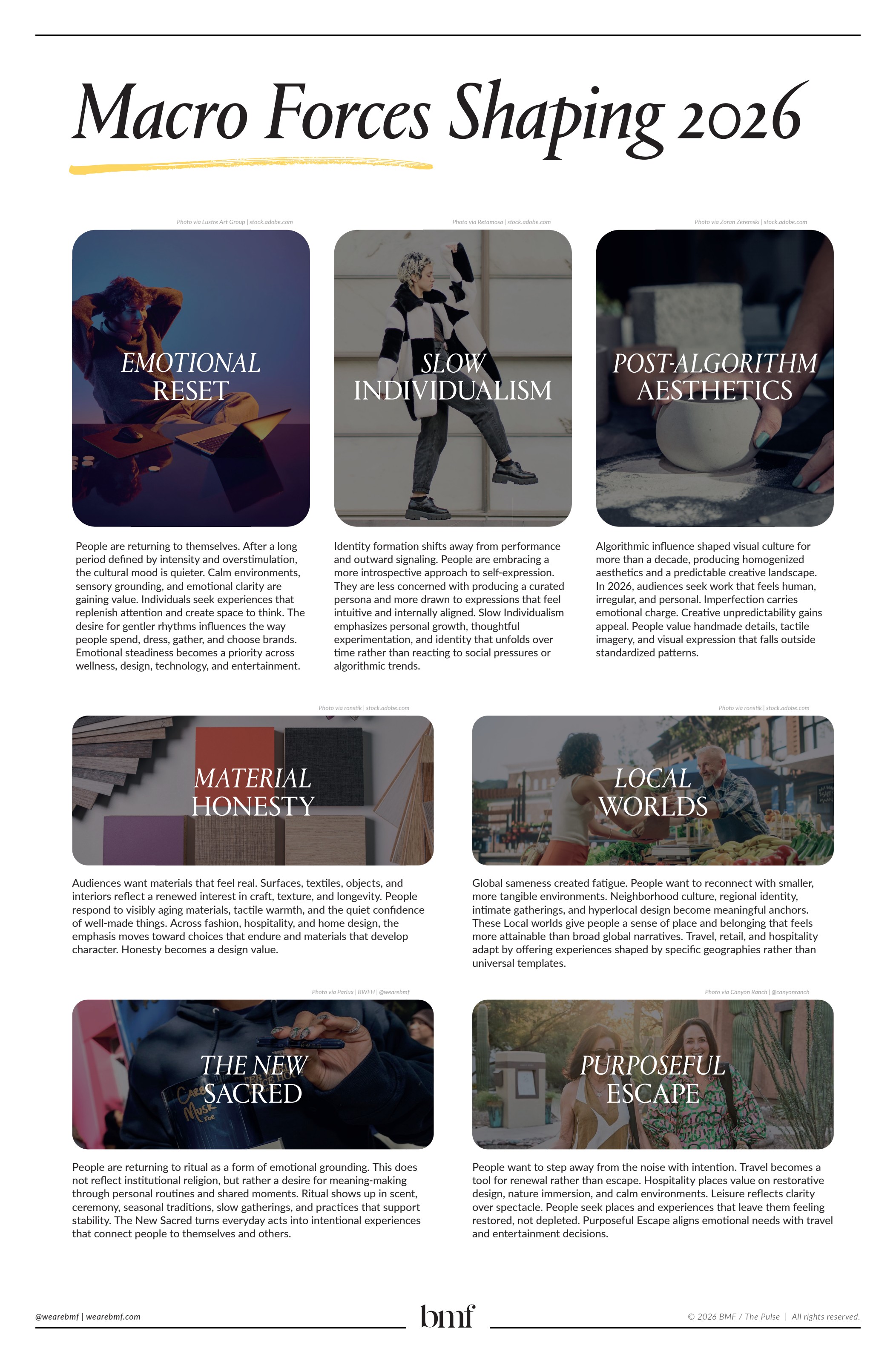 Macro Forces grid identifying key cultural shifts