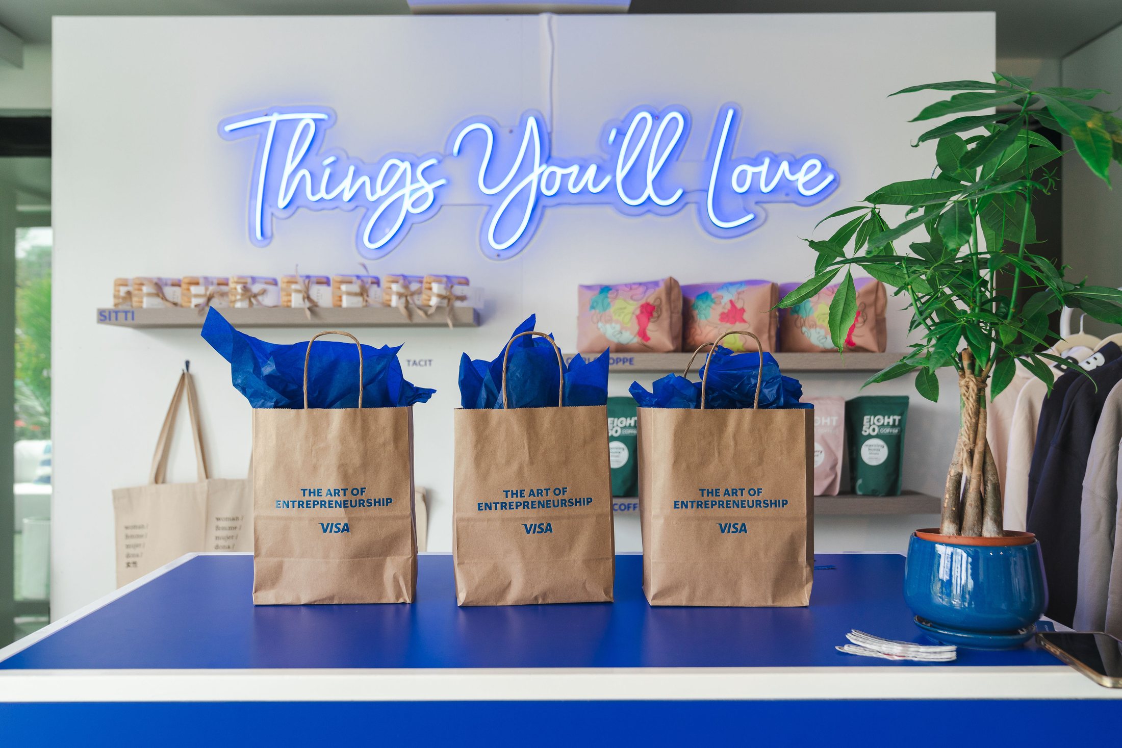 Things You'll Love gifting display at Visa She's Next
