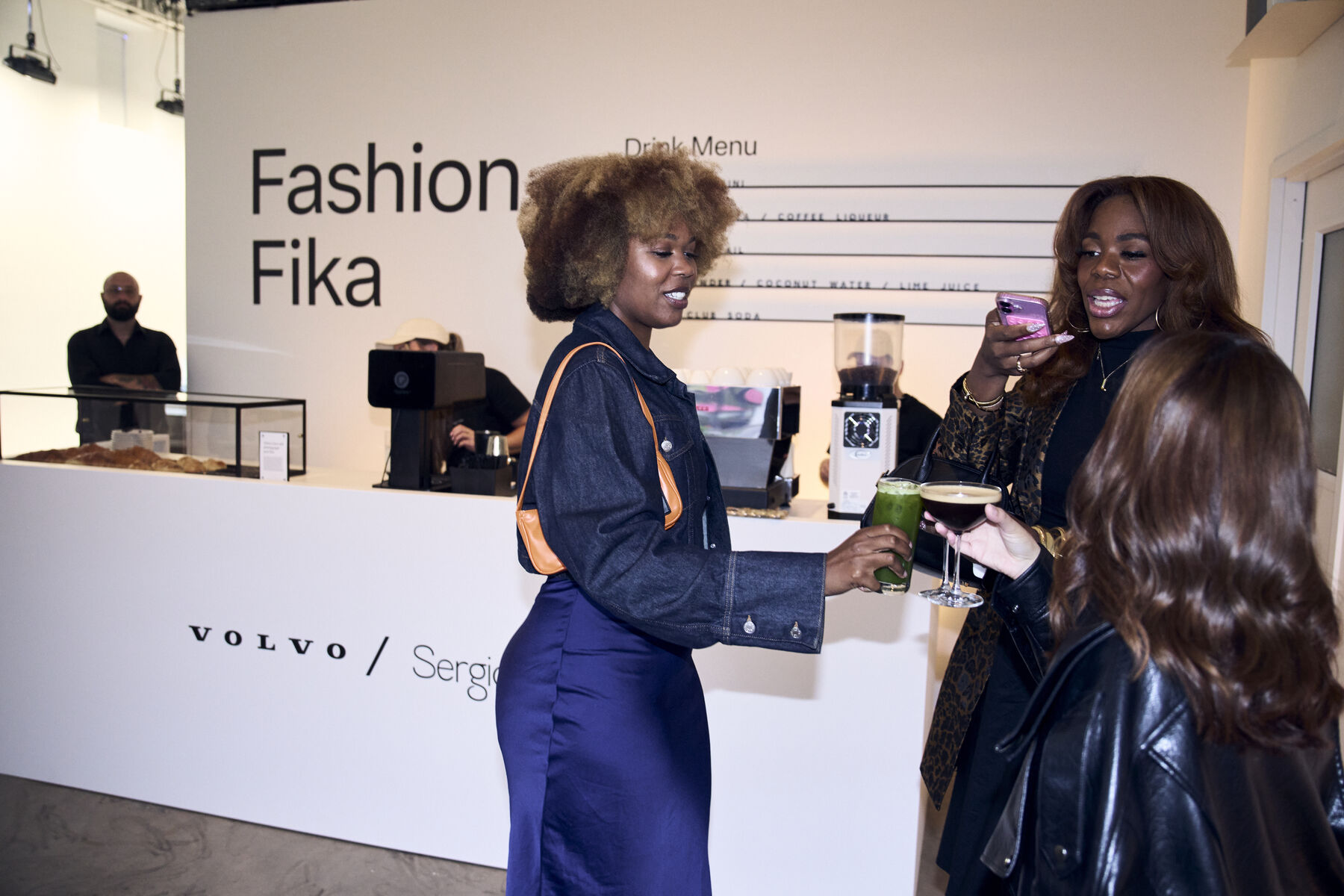Guests at the Fashion Fika coffee service